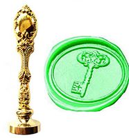 MNYR Vintage Key Art Craft Wax Seal Stamp Luxury Bronze Metal Peacock Decorative Wedding Invitations Gift Card Paper Stationary Envelope Seals Custom Company Logo Monogram Wax Seal Sealing Stamp Set