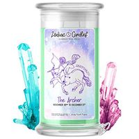 ♐ Sagittarius | Zodiac Star Signs Jewelry Candle 21oz | Surprise Prize Valued at $15 - $7,500 Inside | Choose From 30+ Scents | Amazon Rainforest | Necklace