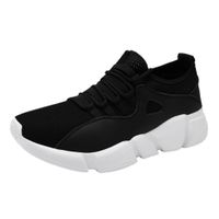 AIMTOPPY Men Solid Cross Tied Round Toe Mesh Gym Shoes Running Shoes Casual Shoes (US:8, White)