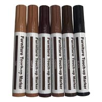 Furniture Markers Furniture Touch Up Marker Furniture Repair Kit Wood Markers 6 Felt Tip Wood Markers for Wood, Wood-Veneer Furniture and Trim