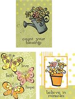 Sentiments of Faith Blank Note Cards (9 Cards; 4" x 5.25"; White Envelopes; 9-3)