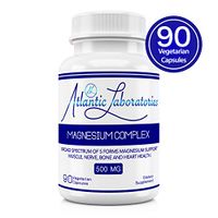 Atlantic Laboratories Magnesium Complex 90 CT Fresh All 5 Magnesium Oxide, Citreate, Aspartate, Glycinate and Gluconate Helps Sleep Leg Cramps Muscle Relaxation Recovery Gluten Free Non GMO