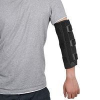 fibee Adult Elbow Immobilizer Stabilizer, Adjustable Compression Elbow Support Brace Splint for Women and Men for Night Sleeping Tendonitis Pain Relief of Cubital Tunnel Syndromean, Back Pull (L/XL)