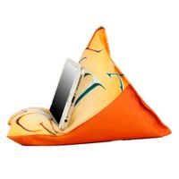Chinaware Phone Holder,Tablet Stand Pillow Pad Holder,Phone Stands Multi-Angle Soft Pillow Bed Stand,Magazine Reading Holder for Home,Office,Car (Orange)
