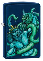 Zippo Navy Matte Sea King, Windproof Lighter, Blue