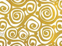 Metallic Gold and White Scroll Wedding Wrap Wrapping Paper 15 Foot Roll