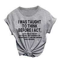 Amlaiworld Plus Size Shirt for Women Fashion Casual O-Neck Tee Top Letter Print Short Sleeve T-Shirt Top Blouse Activewear (S, Gray 1)