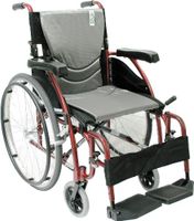 Karman Healthcare S-115 Ergonomic Ultra Lightweight Manual Wheelchair, Rose Red, 18" Seat Width