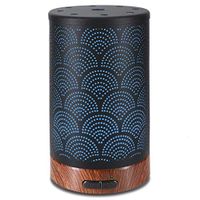 Ultrasonic Cool Mist Aromatherapy Diffuser Atomiser 100ml Metal Aroma Essential Oil Humidifier with Waterless Auto Shut-Off Protection 7 Colors Changed LED for Home Office (Auspicious Cloud)