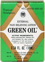 Green Oil Topical Analgesic - External Relieving Lotion - 10 ml Bottle