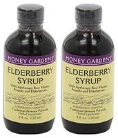 Honey Gardens Elderberry Syrup (Pack of 2) with Raw Honey, Apple Cider Vinegar, Propolis Extract and Echinacea Root Extract, 4 fl. oz. Each