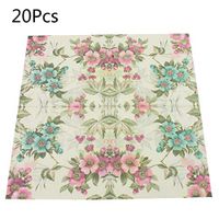 lipiny 20 Sheets/Bag Disposable Plant Flowers Leaf Paper Napkins Guest Birthday Party Tableware Decoration Supply