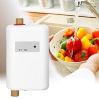 Pbzydu Electric Tankless Water Heater, Mini Hot Cold Dual-use Instant Water Heater for Bathroom Kitchen Washing(US)