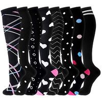 Compression Socks (8 Pairs), 15-20 mmHg is Best Athletic & Medical for Men & Women, Running, Flight, Travel, Nurses, Pregnant - Boost Performance, Blood Circulation & Recovery (8 Assorted 7, S/M)