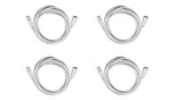 4 Pack USB 2.0 A Male to A Female Extension 28/24AWG Cable (Gold Plated) White 10 Feet