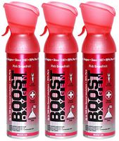 Boost Oxygen Supplemental Oxygen to Go | All-Natural Respiratory Support for Health, Wellness, Performance, Recovery and Altitude (5 Liter Canisters, 3 Pack, Pink Grapefruit)