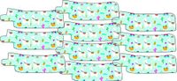 Nasogastric or Oxygen Tube precut Adhesive Tape Party Llama Theme x 10 Pack. (Right Side)