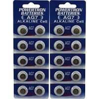 (20) New Powertron AG7 395 LR927 SR927 Watch Batteries