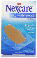 Nexcare Waterproof Clear Bandages Knee & Elbow 8 Each (Pack of 9)