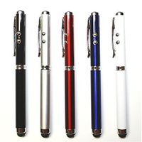 Stylus Pen, [5 Pcs] 4-in-1 Universal Touch Screen Stylus + Ballpoint Pen + Pointer + LED Flashlight For Smartphone/Tablets iPad iPhone Samsung etc