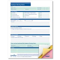 ComplyRight Employee Warning Notice 3 Part Carbonless 50PK