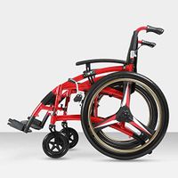 PLLP Medical Rehab Chair, Wheelchair,Lightweight Folding Adjustable Wheelchair Driving Medical, Elderly Thickened Aluminum Alloy Disabled Scooter Manual Inflatable