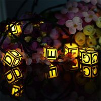 Waterproof Solar Powered String Lights,30 LED Letters Outdoor Fairy Lights for Kids Bedroom Decoration Outdoor Indoor Bedroom, Patio, Lawn, Landscape, Garden, Home, Wedding(Warm White)