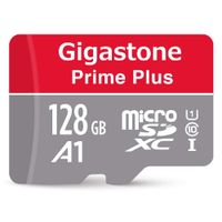 Gigastone 128GB Micro SD Card A1 V10 U1 C10 Class 10 UHS-I Micro SDXC Memory Card, MicroSD to SD Adapter High Speed Full HD Video Android Samsung Nintendo Dashcam Camera Canon Nikon Gopro DJI Drone