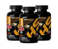 Metabolism Enhancer - Pure Organic Coconut Oil - Medium Chain Fatty ACIDS - Powerful and Potent - Coconut Oil Bulk - 3 Bottles (180 Softgels)