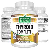 Botanic Choice Thyroid Complete - Herbal Daily Supplement - Supports Weight Loss Goals Promotes Healthy Metabolism and Thyroid Function for Overall Wellness 60 Capsules