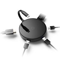 VOASTEK USB C Hub, USB C Adapter Hub, 4K HDMI Adapter, 2 USB 3.0 5Gbps Ports, Type C Data & Charge and 2-Slot SD/Micro SD Card Reader Compatible MacBook Pro etc | Hub with Qi Wireless Charger