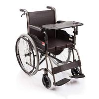LBYMYB Wheelchair Portable with Toilet Manual Elderly Disabled Travel Wheelchair Lightweight Folding Transport Travel Self-propelled Walker Wheelchair