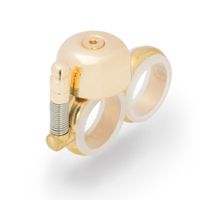 Runbell - handheld running bell - Japanese quality brass bell delivers a harmonic ring to warn others of your approach. Useful for trail running, running stroller, unicycle, classroom (for her gold)