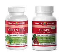 Immune Wellness - Green Tea - Grape Seed Extract - Grape Seed Powder - (2 Bottles Combo)
