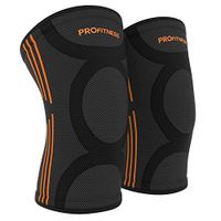 cycling knee compression sleeve knee brace for men compression knee braces for women knee sleeves knee brace neoprene knee compression sleeve for women acl women knee brace sport knee (Orange, XL)