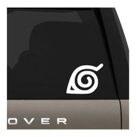 A&B Traders' Naruto Vinyl Stickers Anime Decals Hidden Leaf Logo Decal for Cars, Windows, MacBook and laptops.