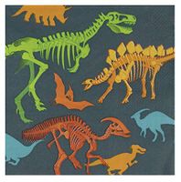 Juvale Dinosaur Fossil Birthday Party Napkins (100 Pack)