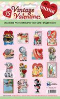 15 Vintage Classic Valentine Cards with Envelopes