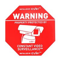 6 Security Camera Static Cling Decals Static Cling Decals Go on Inside of Window, Wont Damage Glass! Plus 6 Outdoor Stickers Too