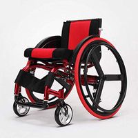 Sports Wheelchair Folding Lightweight Portable with Ultra-Light Aluminum Alloy Quick Release Rear Wheel Shock Absorber Trolley Makes Elderly People Drive Medical