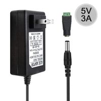 inShareplus 5V Low Voltage Power Supply, Transformer, Power Adapter, DC 5V 3A, 15 Watt Max, AC 100-240V to DC 5V, with 5.5/2.1 DC Female Barrel Connector