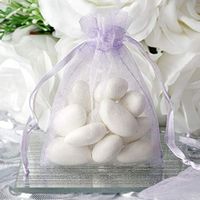 Efavormart 10PCS Lavender Organza Gift Bag Drawstring Pouch Wedding Favors Bridal Shower Treat Jewelry Bags - 3"x4"