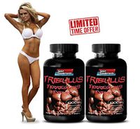 Boost Testosterone - TRIBULUS TERRESTRIS Extract 1000mg (with Standardized 400mg Natural Saponins) - Tribulus terrestris libido Booster for Men & Women - 2 Bottles 180 Tablets