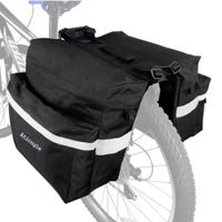 Ationgle Bike Bag Bicycle Panniers Waterproof Bike Saddle Bags for Rear Rack with Carrying Handle, Reflective Belt and Large Pockets