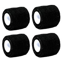 Aguaton Fidowrap Self-Adherent Stretch Bandage Cohesive Tape Wrap for Pets (Pack of 4) 2 Inches by 6 Yards (Black)