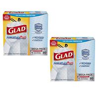 Tall Kitchen Drawstring Trash Bags – ForceFlexPlus 13 Gallon White Trash Bag, OdorShield – 160 Count