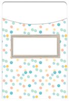 Eureka Library Pockets -Confetti Splash Dots