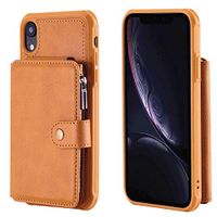Samsung Galaxy note10 Anti Fall Zipper Yellow Flip Case Leather Cover Kickstand Luxury Business Card Holders Wallet Cover