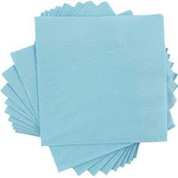 JAM PAPER Medium Lunch Napkins - 6 1/2 x 6 1/2 - Sea Blue - 600/Box