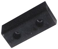 Durable Corporation Rubber Molded Bumper, Rectangular, Horizontal Mount, 2 Holes, 10" Length, 4-1/2" Width, 3" Depth